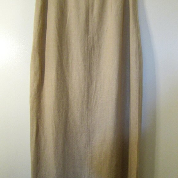 Olsen Collection Long Linen Skirt, Natural - Picture 5 of 5